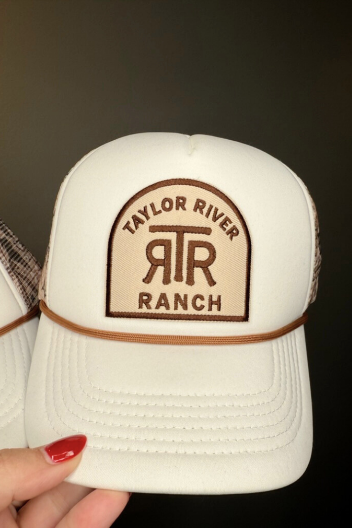 Taylor River Ranch -  Embroidered  Patch on Trucker Hat