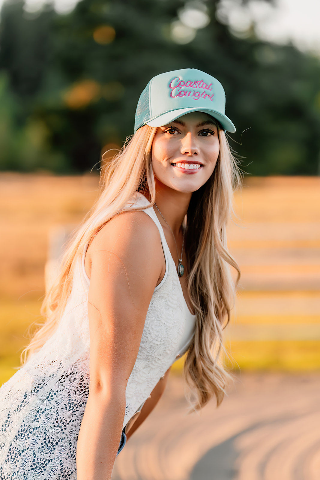 Custom Trucker Hat - Coastal Cowgirl Custom Coastal Cowgirl Trucker Hat Vintage Beach Hat for  main image 2