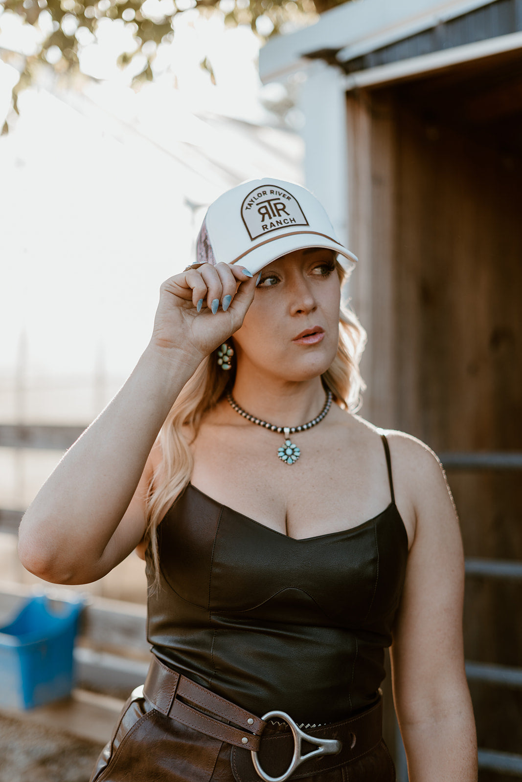 Taylor River Ranch - Embroidered Patch on Trucker Hat