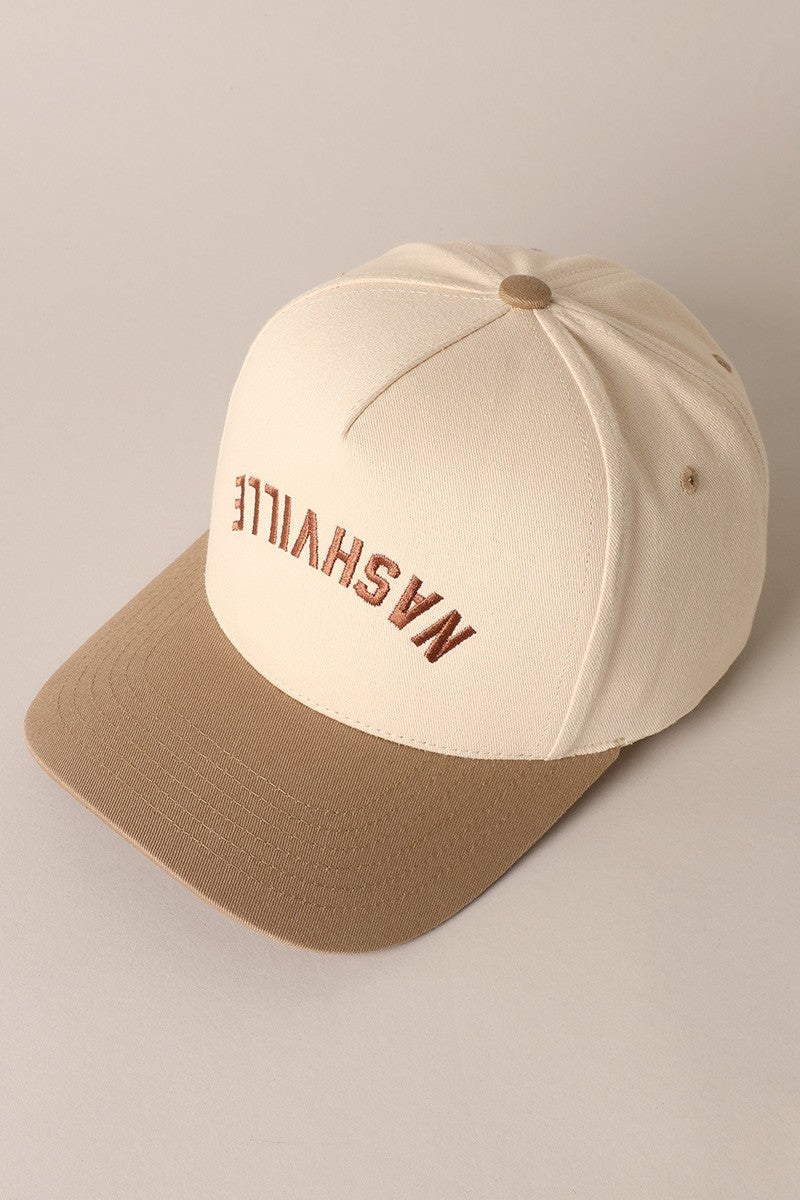 NASHVILLE upside down  - Embroidered cap