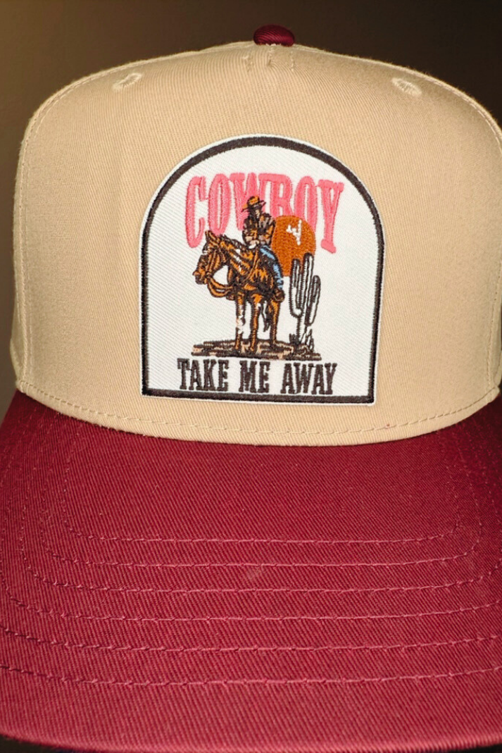 Structured Cap - Cowboy Take Me Away Embroidered Patch