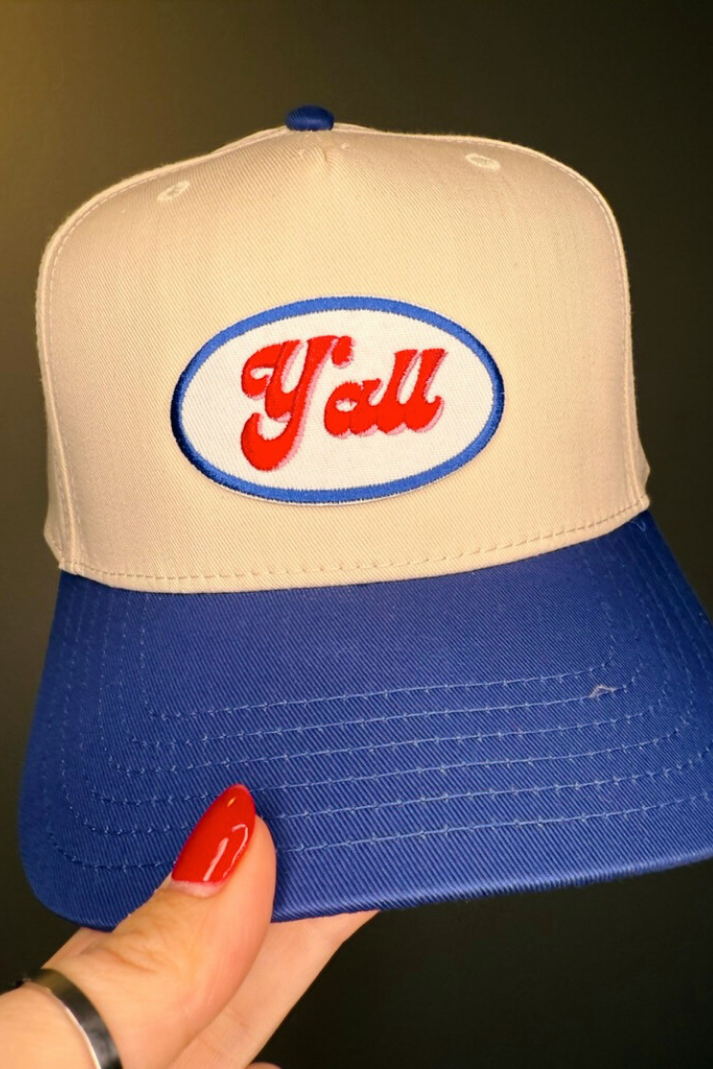 Y'all - Embroidered Patch on Structured Cap