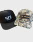 STAY GOLDEN Embroidered Patch on Camo Structured Cap