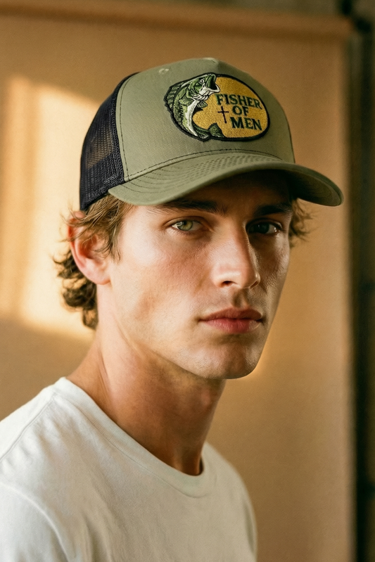Fisher of Men - Embroidered Patch on Structured Hat