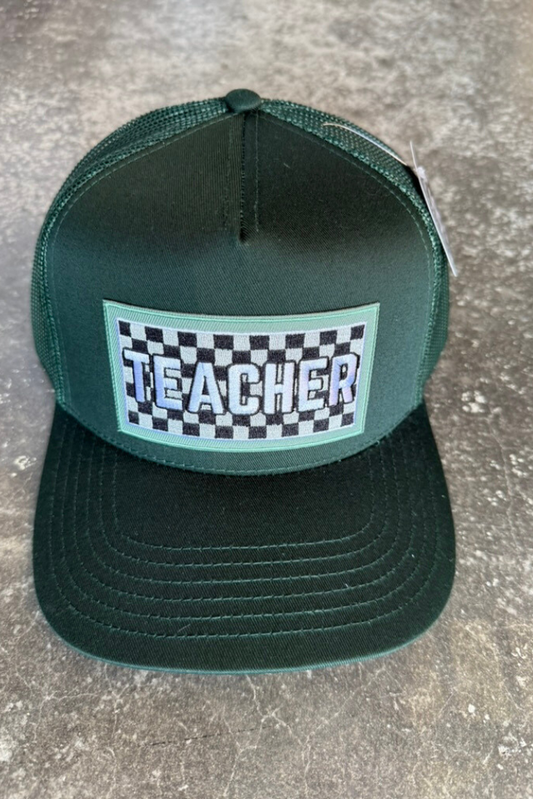 TEACHER - Embroidered Patch on Structured Trucker Hat