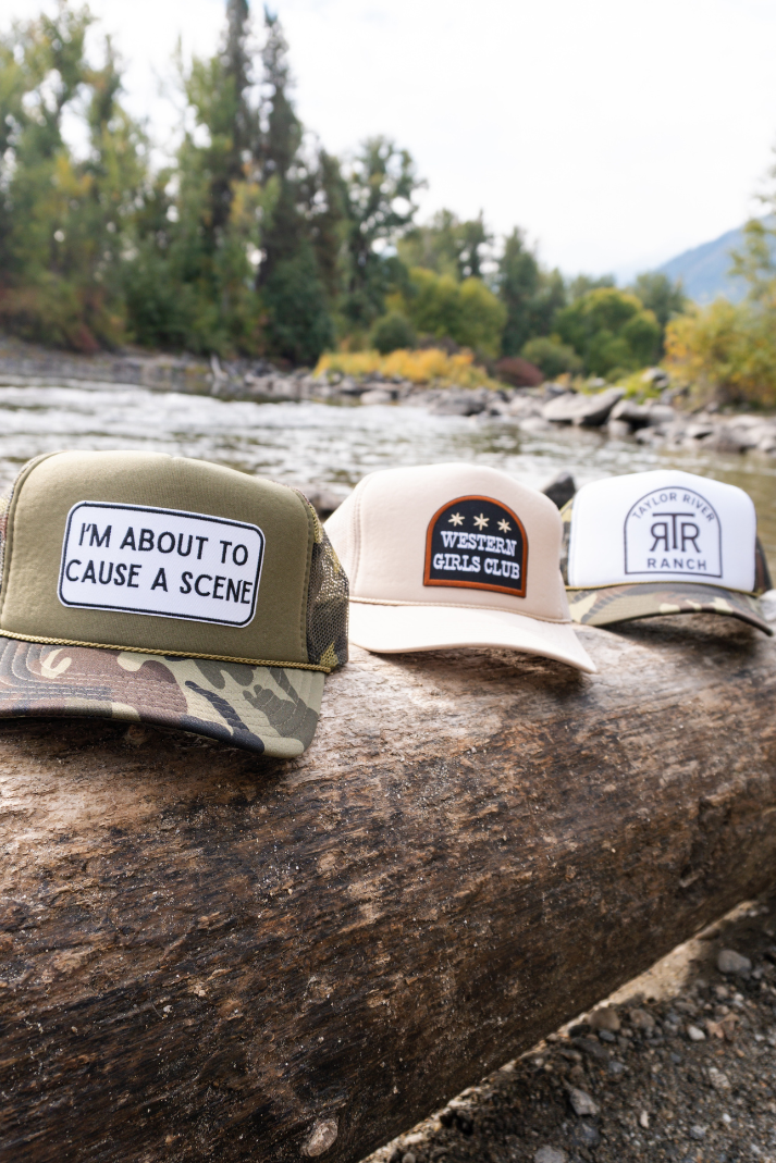 About to Cause a Scene - Embroidered  Patch on Trucker Hat