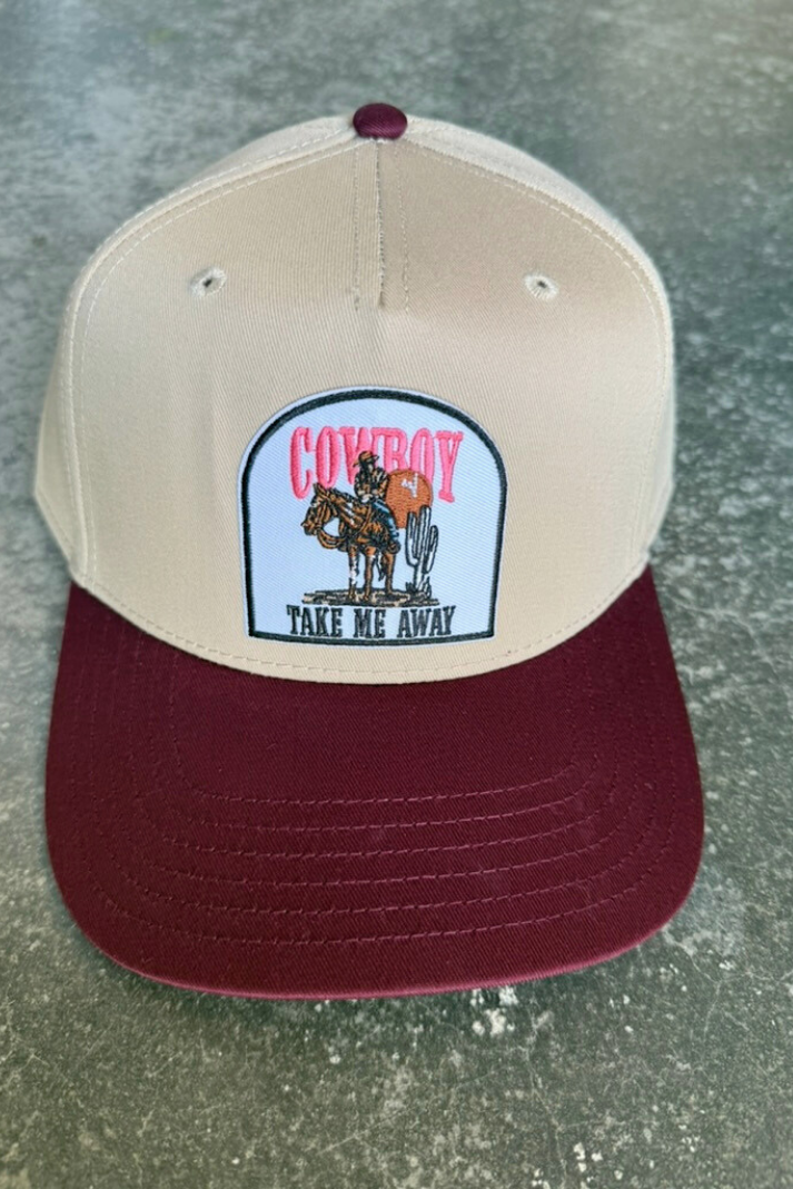 Structured Cap - Cowboy Take Me Away Embroidered Patch