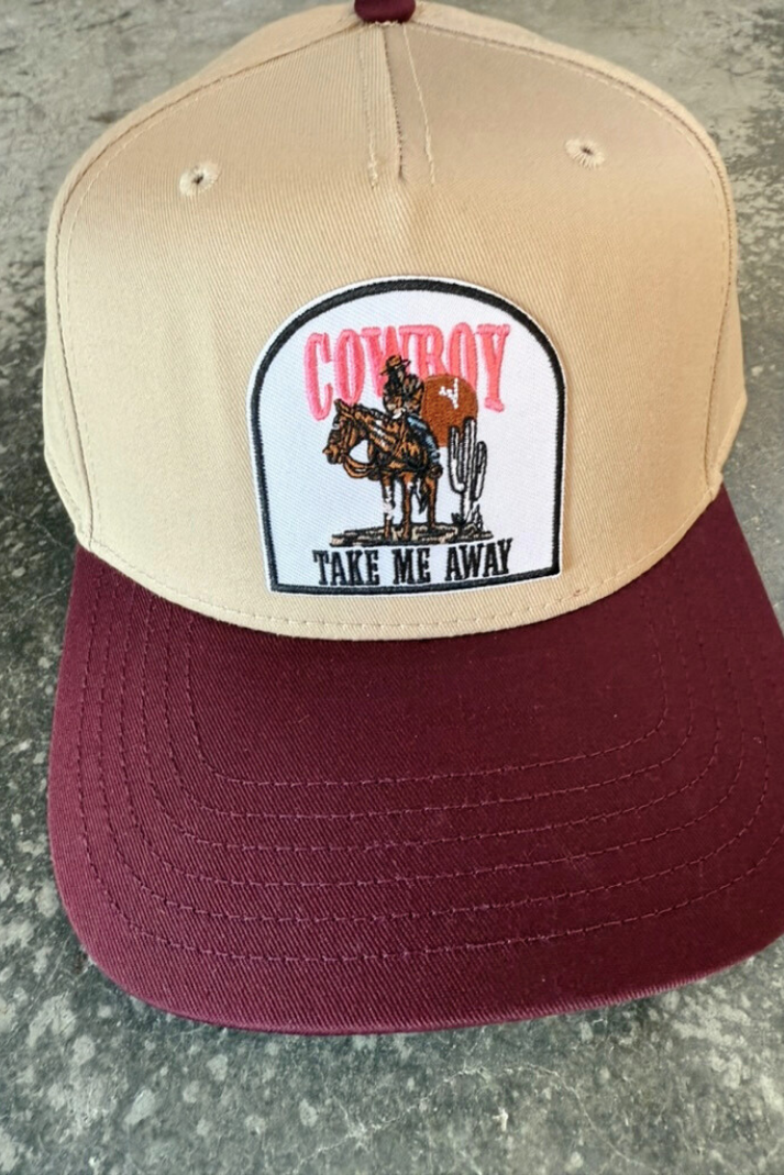 Structured Cap - Cowboy Take Me Away Embroidered Patch