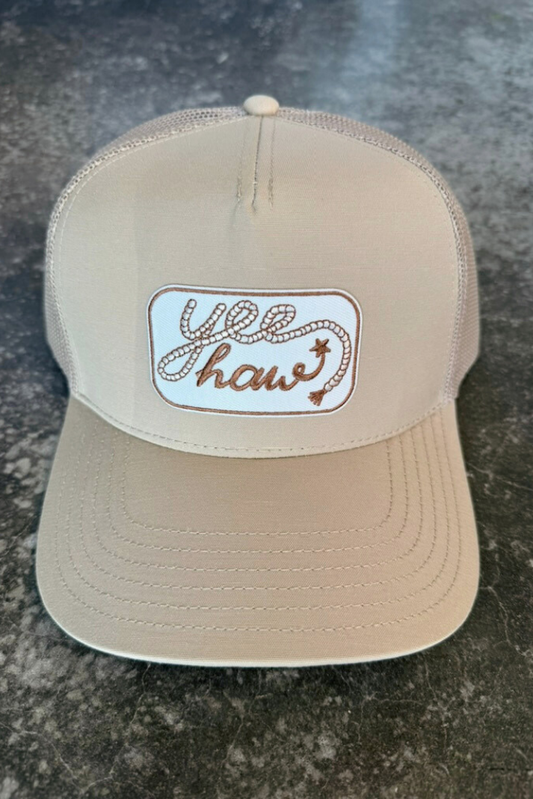 YeeHaw Embroidered Patch on Structured Cap