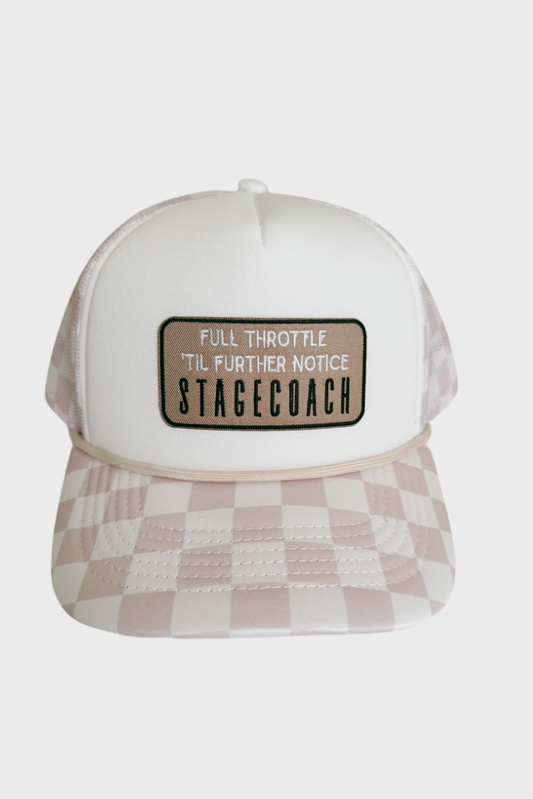 Full Throttle 'Til Further Notice STAGECOACH - Checkered Mesh Trucker Hat