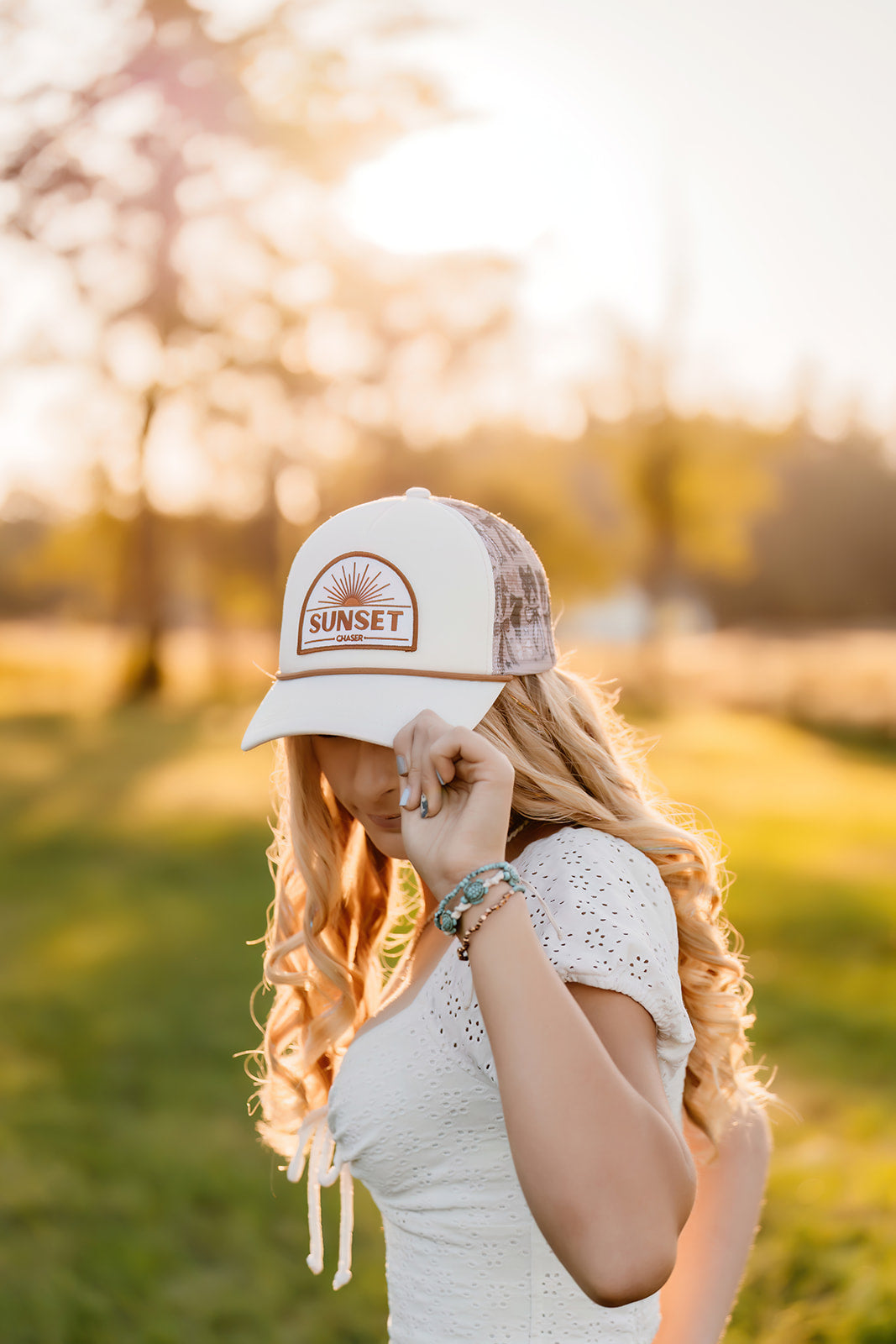 Sunset Chaser -  Embroidered  Patch on Trucker Hat