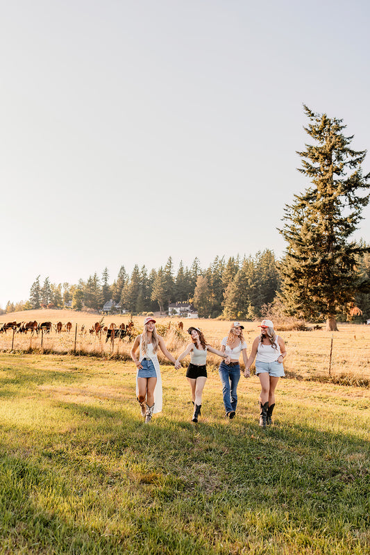 Cowgirl on the Block - Embroidered  Corduroy Trucker Hat