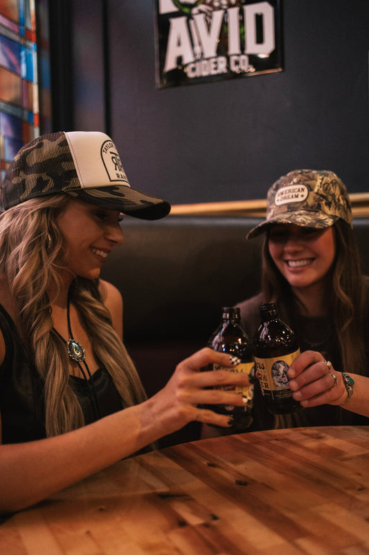 American Dream // Embroidered Patch on Camo Structured Cap