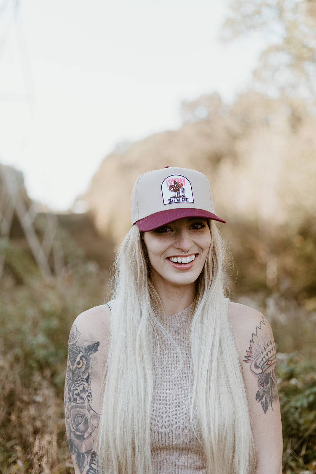 Structured Cap - Cowboy Take Me Away Embroidered Patch