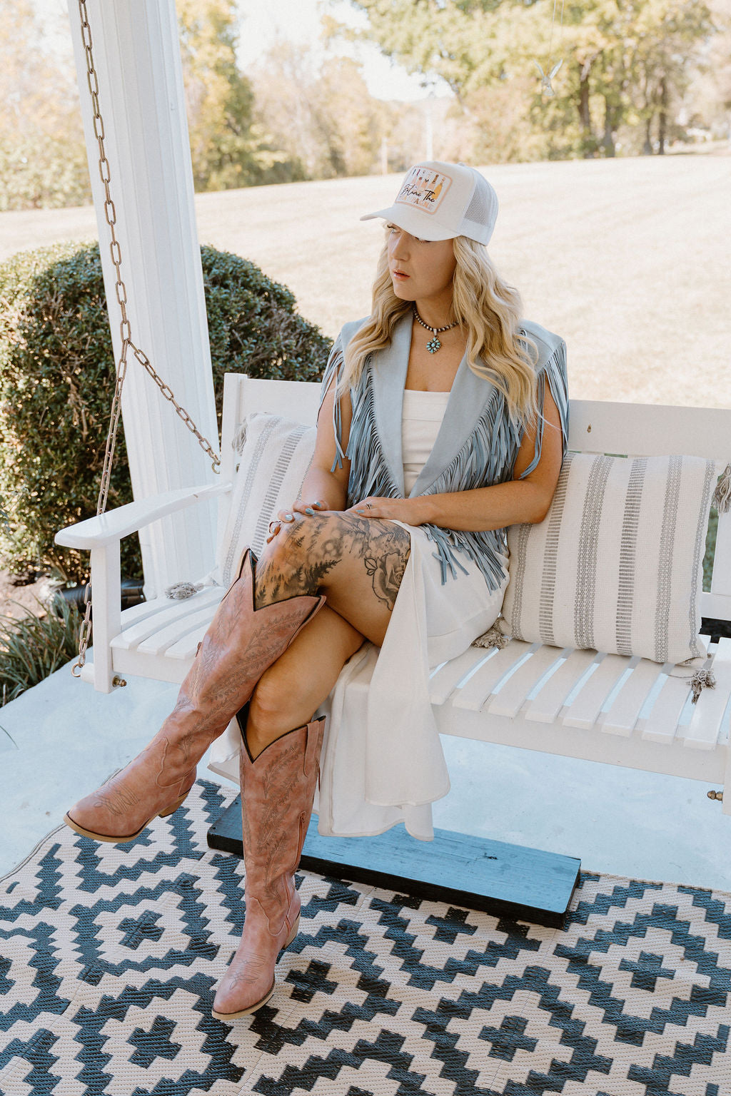 Blame The Champagne  - Embroidered Patch on Structured Trucker Hat